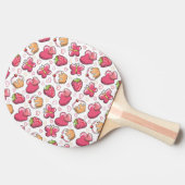 romantisch voedselpatroon tafeltennisbatje (Zijkant)