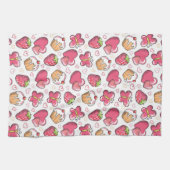 romantisch voedselpatroon theedoek (Horizontaal)