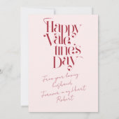 Romantisch Voeg je eigen foto toe Valentijnsdag Ka Save The Date (Achterkant)