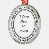 Romantisch voor hem, haar, ik hou van jou metalen ornament (Links)