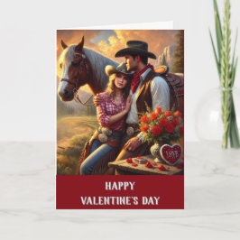 Romantisch voor vrouw western Valentijnsdag Feestdagen Kaart