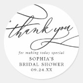 Romantisch Vrijgezellenfeest voor kalligrafie Ronde Sticker (Voorkant)