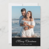 Romantisch vrolijk kerstpaar vakantie Kaart (Voorkant)