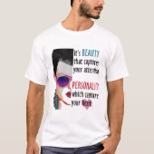 Romantisch Vrouw Beauty Gezegde Wenskaart succes T-shirt (Voorkant)