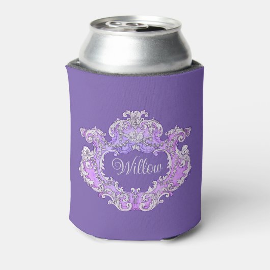 Romantisch, Vrouwelijk, Gepersonaliseerd Blikjeskoeler (Blikje Achterkant)