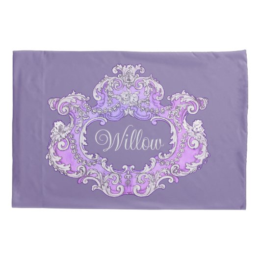 Romantisch, Vrouwelijk, Gepersonaliseerd Kussensloop (Achterkant)