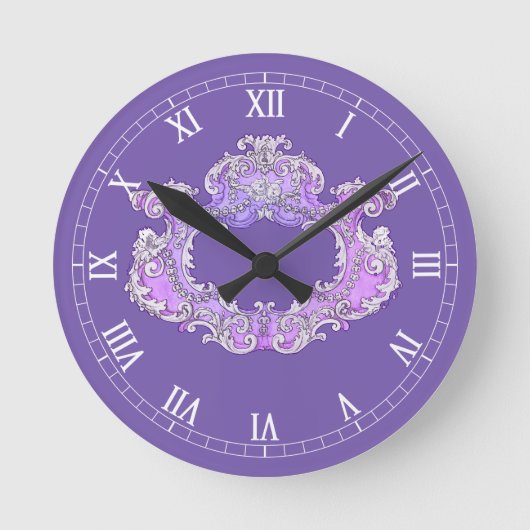 Romantisch, Vrouwelijk, Gepersonaliseerd Ronde Klok (Voorkant)