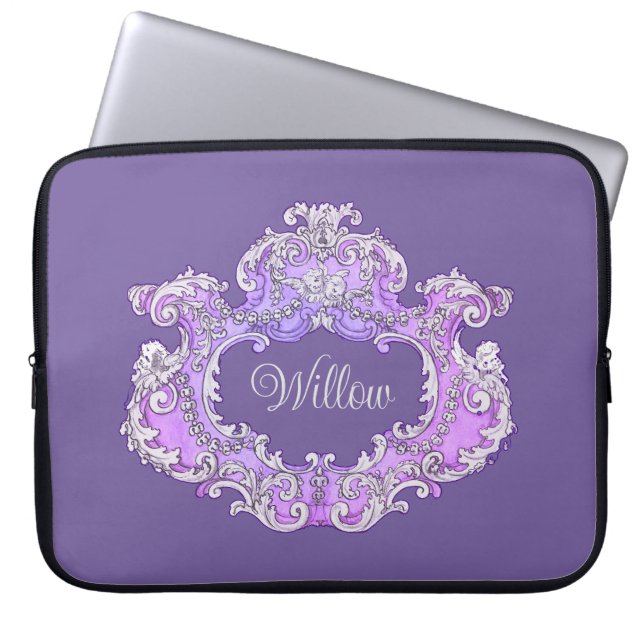 Romantisch, Vrouwelijk, Persoonlijk Laptop Sleeve (Voorkant)