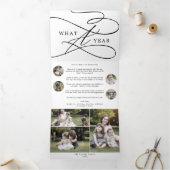 Romantisch wat een kerstfoto van een jaar drieluik wenskaart (Binnen)