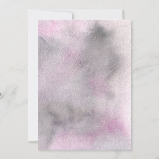 Romantisch Watercolor Loof Bruidsfeest Kaart (Achterkant)