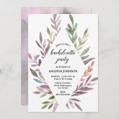 Romantisch Watercolor Loof Bruidsfeest Kaart (Voorkant / Achterkant)