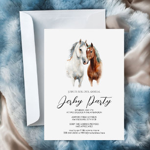 Romantisch Watercolor Paard Koppel Kentucky Derby Kaart