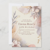 Romantisch Watercolor Tuinfeest Kaart (Voorkant)