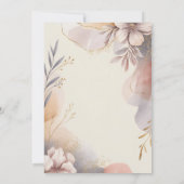 Romantisch Watercolor Tuinfeest Kaart (Achterkant)