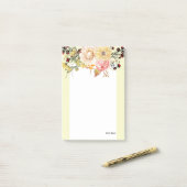 Romantisch, Waterverf, Bloedveer Post-it® Notes (Op bureau)