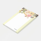 Romantisch, Waterverf, Bloedveer Post-it® Notes (Schuin)