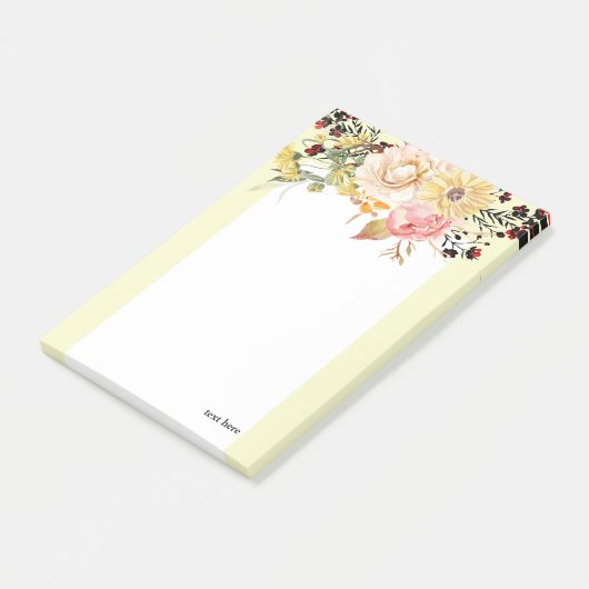 Romantisch, Waterverf, Bloedveer Post-it® Notes (Schuin)