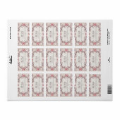 Romantisch waterverf bloem kader-herfst etiket (Full Sheet)