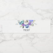 Romantisch, Waterverf, Bloem, roestvrij water Waterfles Etiket (Enkel label)