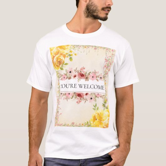 Romantisch waterverf bloemen bruidsfeest shirt (Voorkant)