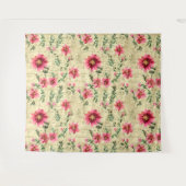 Romantisch waterverf bloemig Natuurlijk Wandkleed (Voorkant (horizontaal))