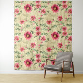 Romantisch  waterverf bloemig Natuurlijk Wandkleed (In situ)