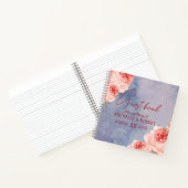 Romantisch waterverf bloemig trouwgastboek notitieboek (Binnen)