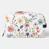 Romantisch waterverfmonogram met wilde bloemen en  toilettasje (Achterkant)