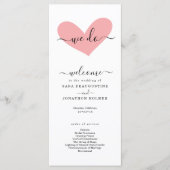 Romantisch "we doen" huwelijksprogramma programmakaart (Voorkant)