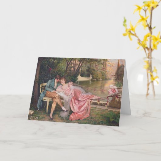 , Romantisch Wenskaart Kaart (Gele Bloem)