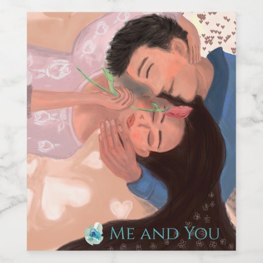 Romantisch Wijn Etiket (Enkel label)