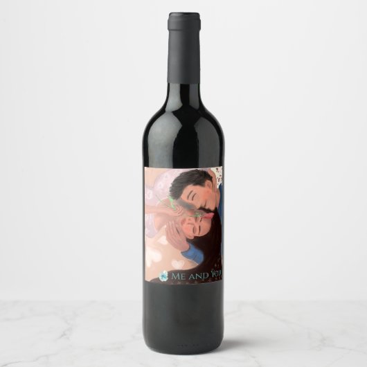 Romantisch Wijn Etiket (Voorkant)