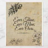 Romantisch wijnlabel wijn etiket (Enkel label)