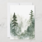 Romantisch wild groen bos Bruiloft Kaart (Achterkant)