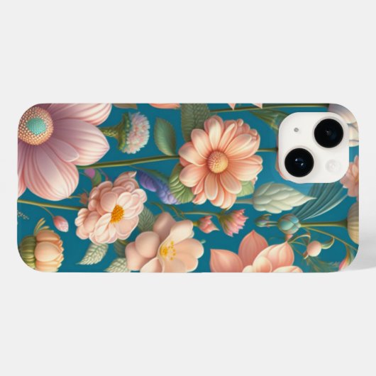 Romantisch  Wilde Rozen Bloemenpatroon Case-Mate iPhone Case (Achterkant (horizontaal))