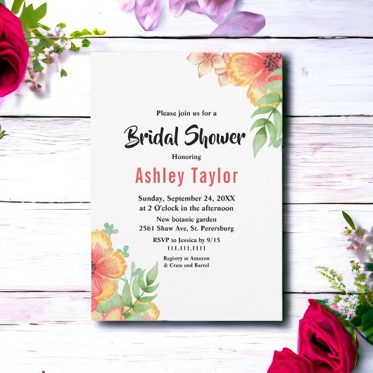 Romantisch Wildflower Botanisch Bloemen Vrijgezell Kaart