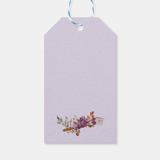 Romantisch Wildflower Vrijgezellenfeest Gift Label Cadeaulabel (Achterkant)