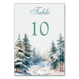 Romantisch winterbos Huwelijk Kaart