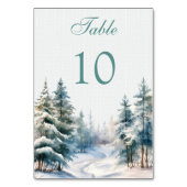 Romantisch winterbos Huwelijk Kaart (Achterkant)