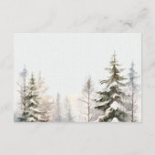 Romantisch winterbos Huwelijk RSVP Kaart (Achterkant)