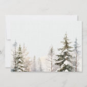 Romantisch winterbos Huwelijksuitnodiging Kaart (Achterkant)