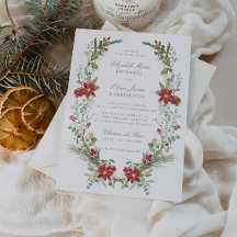 Romantisch wintergroen Lijst bruiloft