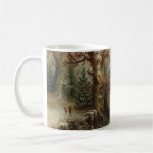 Romantisch winterlandschap met schaatsers koffiemok (Links)