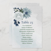 Romantisch wit blauw groen zitkaart kaart (Voorkant / Achterkant)