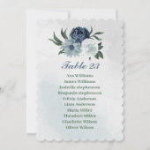 Romantisch wit blauw groen zitkaart kaart (Voorkant)