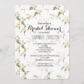 Romantisch wit bloemig Vrijgezellenfeest Kaart (Voorkant / Achterkant)