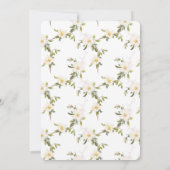 Romantisch wit bloemig Vrijgezellenfeest Kaart (Achterkant)