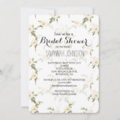 Romantisch wit bloemig Vrijgezellenfeest Kaart (Voorkant)