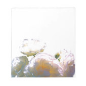 Romantisch wit, geel, oranje, goudamberkleurig roo notitieblok (Voorkant)