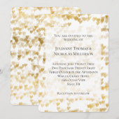 Romantisch Wit Goud Harten Trouwen Kaart (Voorkant / Achterkant)